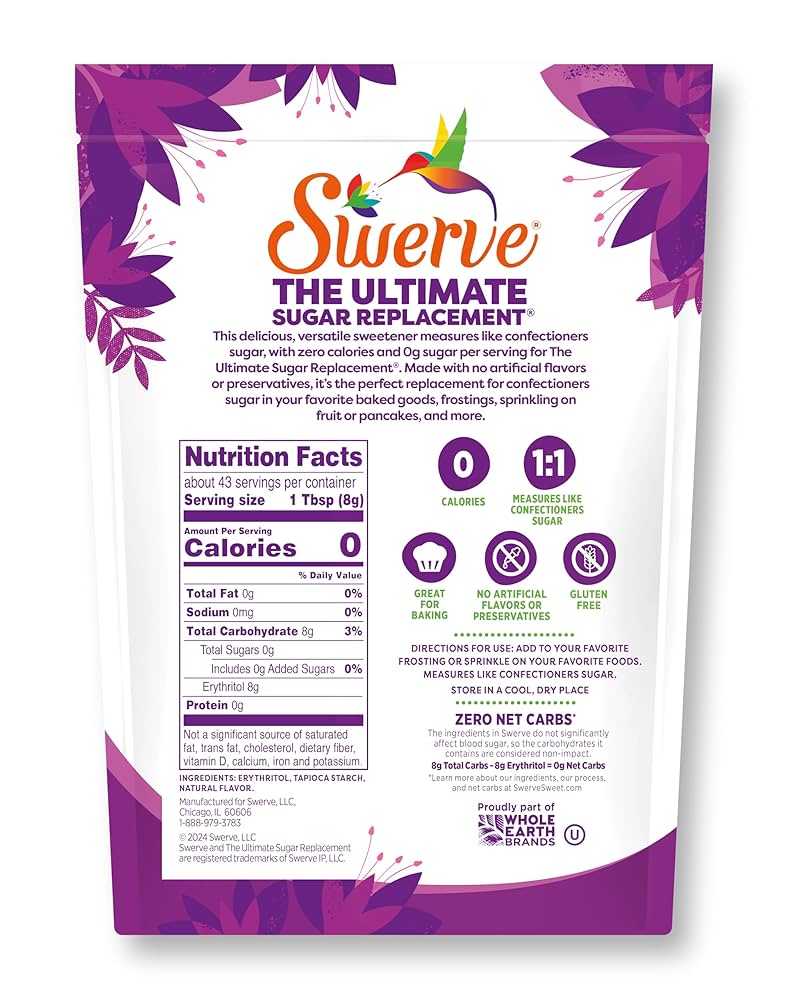Swerve Sweetener Confectioners Sugar, 340 Grams : Amazon.ca